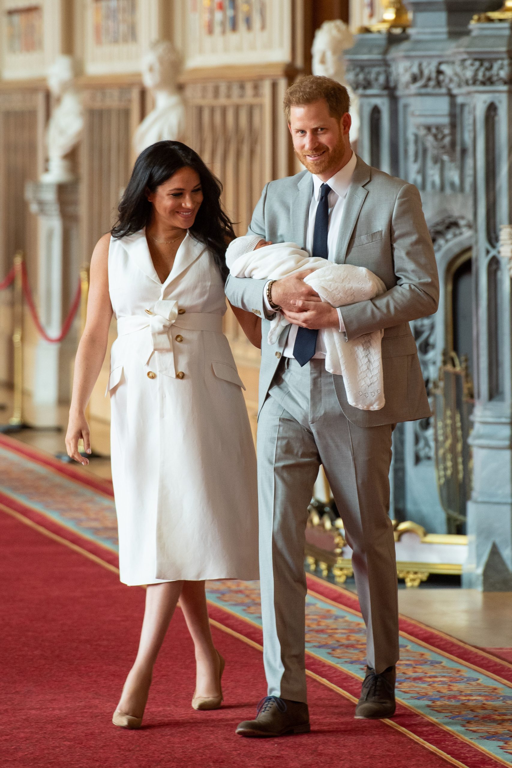 Prince Harry and Meghan Duchess of Sussex new baby photocall, Windsor Castle, UK - 08 May 2019