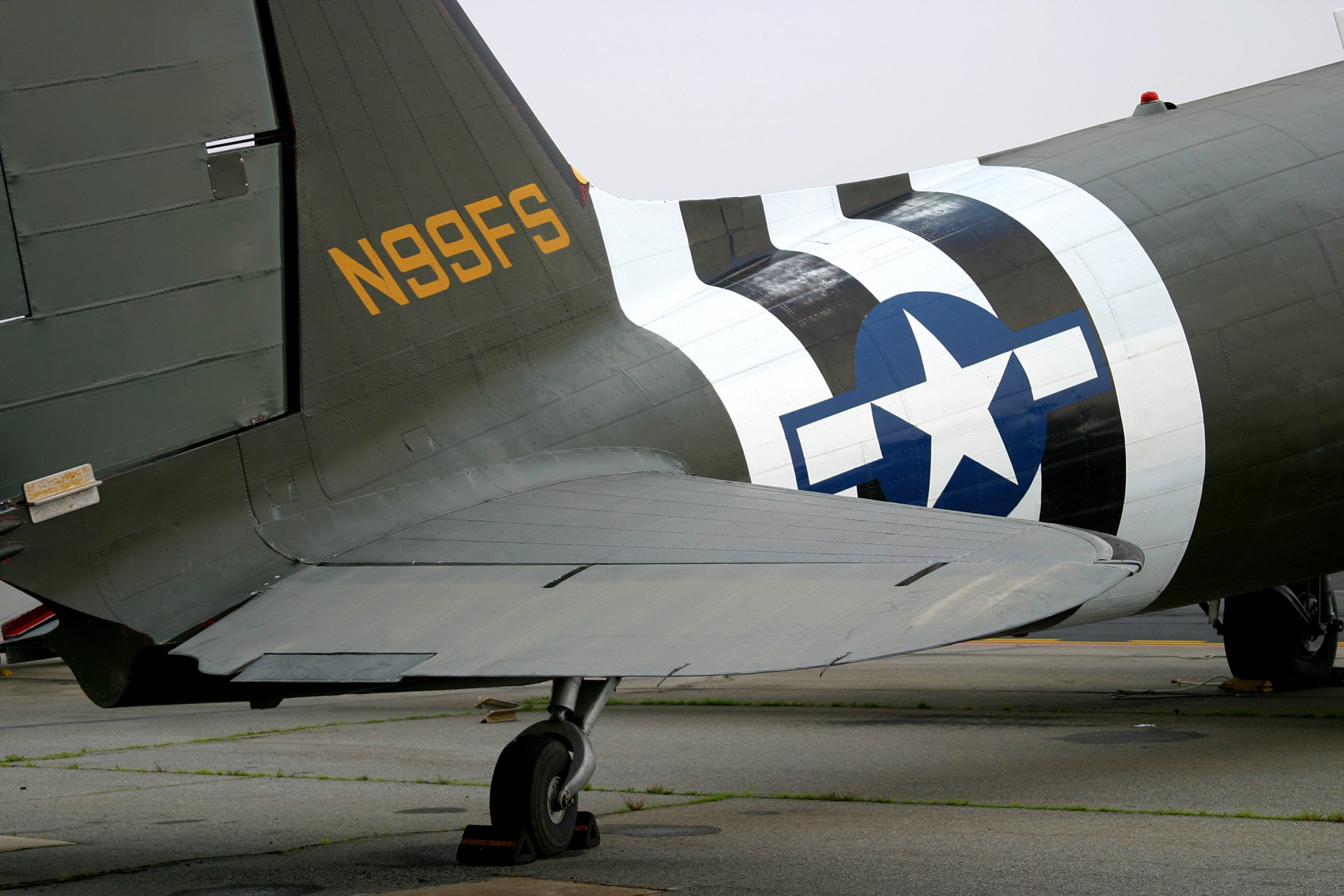 Tail of World War II Airplane - landscape