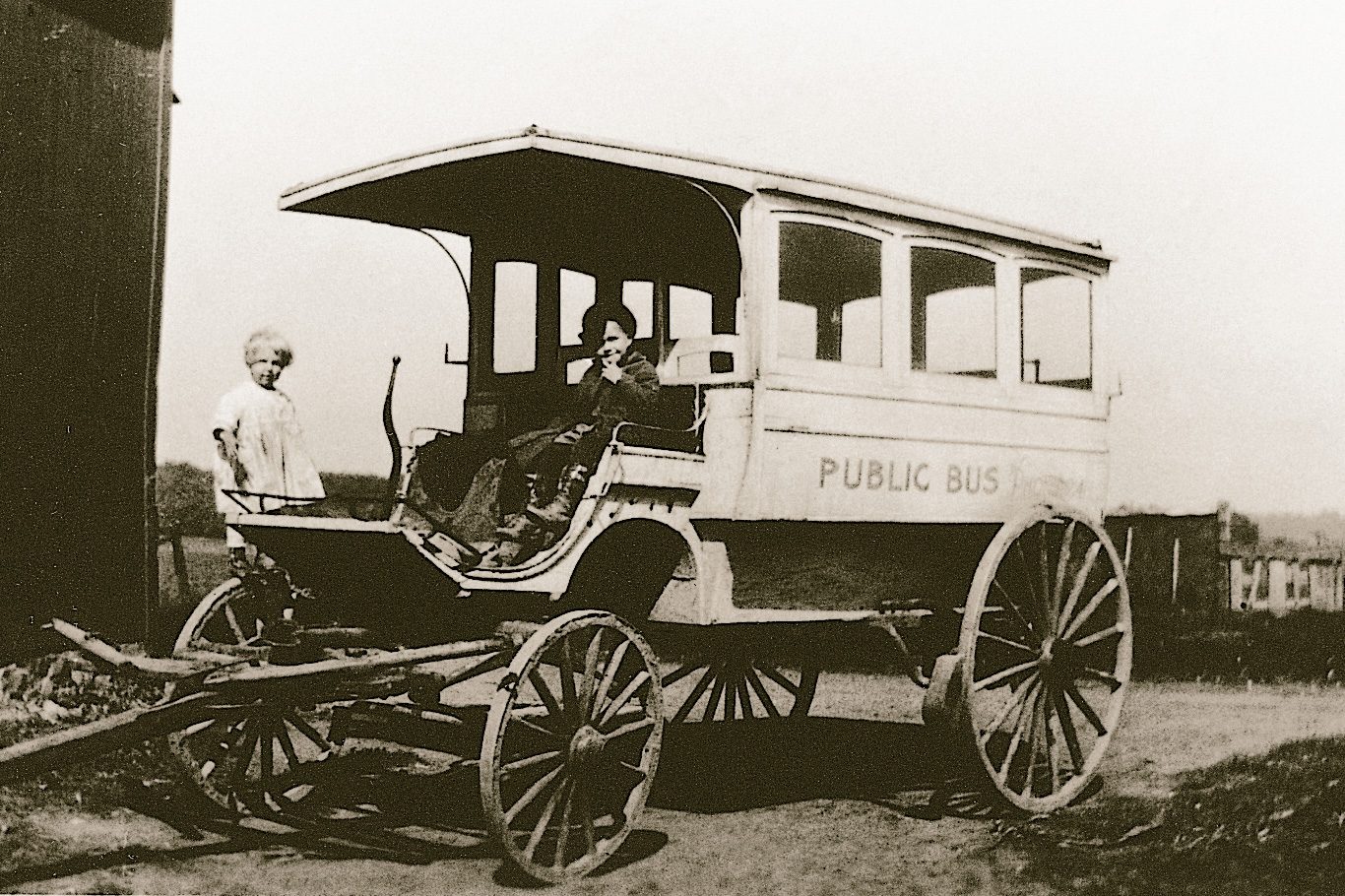 horse drawn school bus vintage
