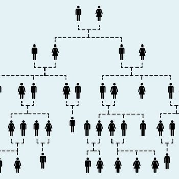 Complicated family tree of several generations