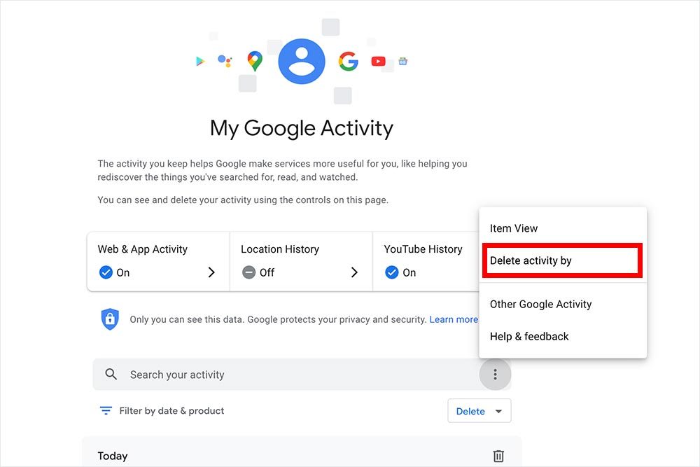 My Google Activity Delete Activity By