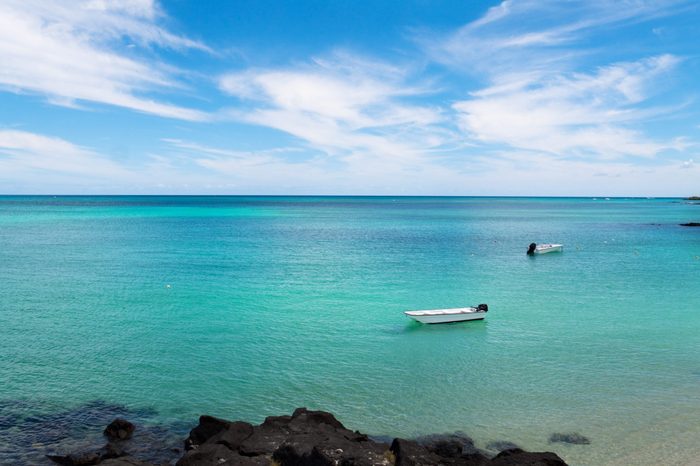 Peaceful coastal view, Mauritius island, Indian ocean