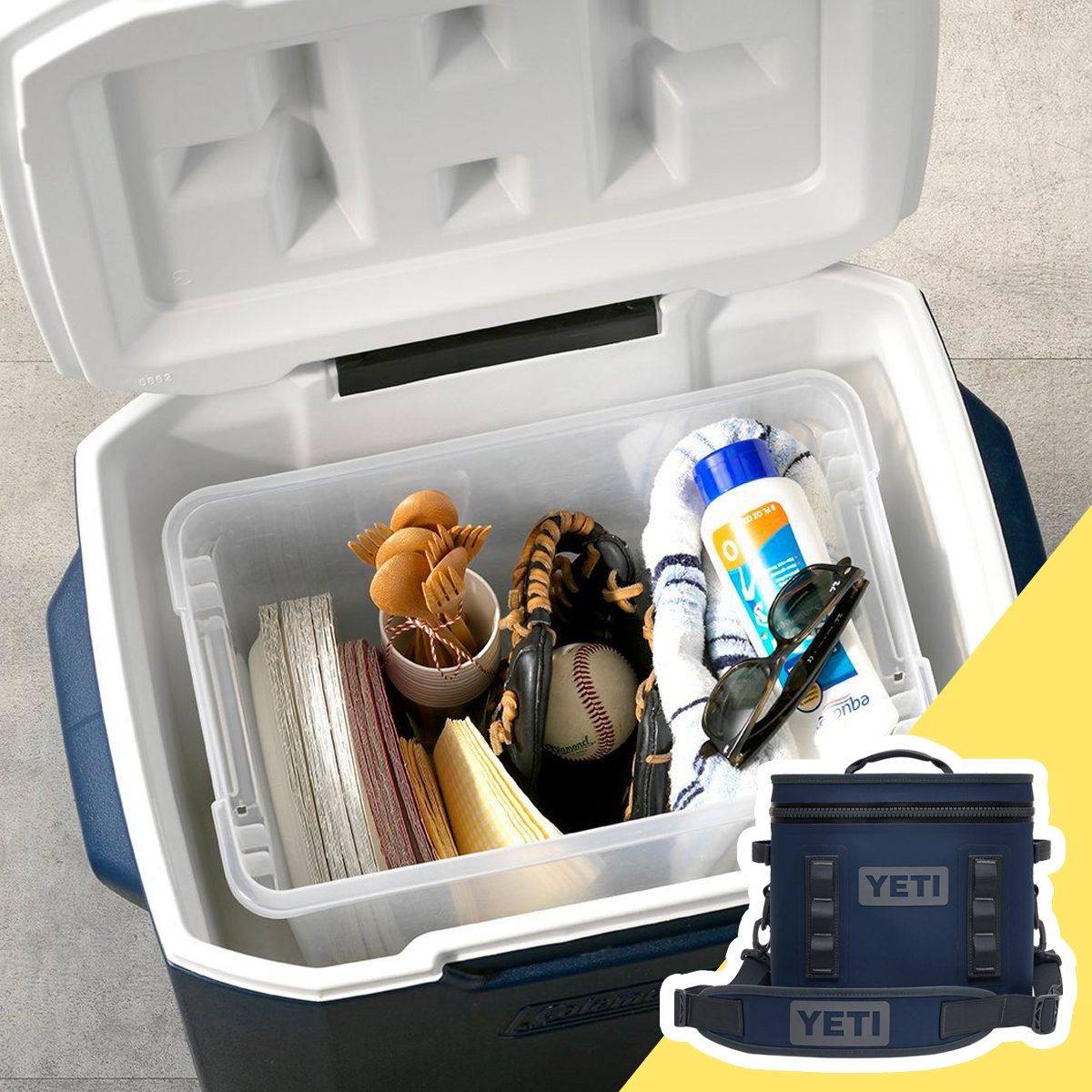 storage in yeti cooler