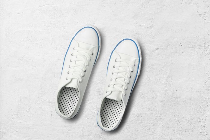 blue Sneakers shoes on isolated background 