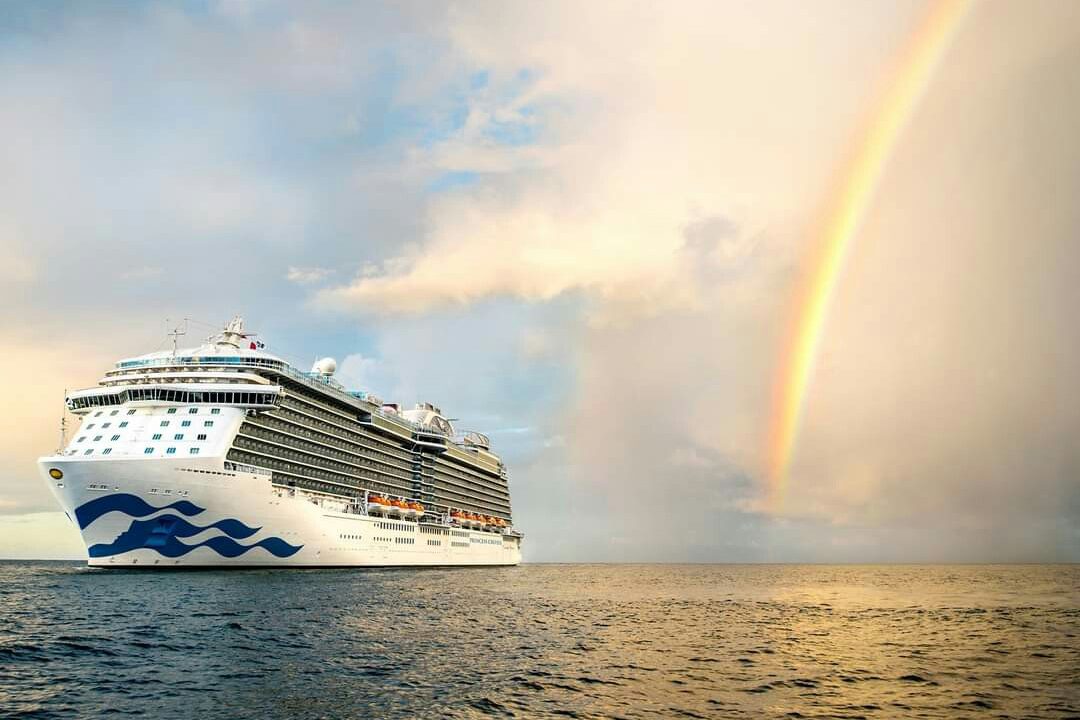 Romantic Cruise on the water with a rainbow in the background