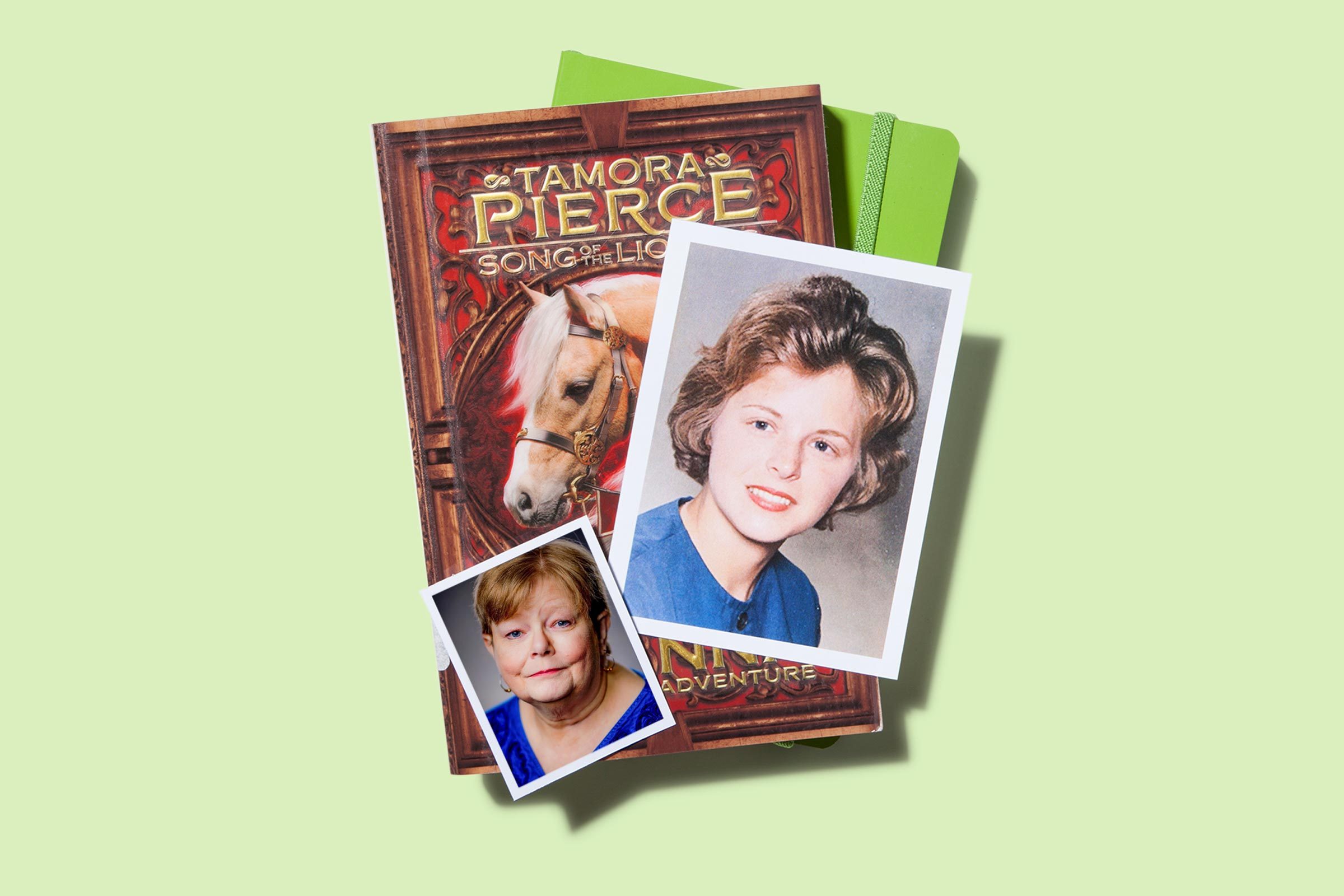 Now a successful author, Tamora Pierce (left) called her seventh-grade teacher Mary Jacobson “the first adult I’d known who came across as a human being.”