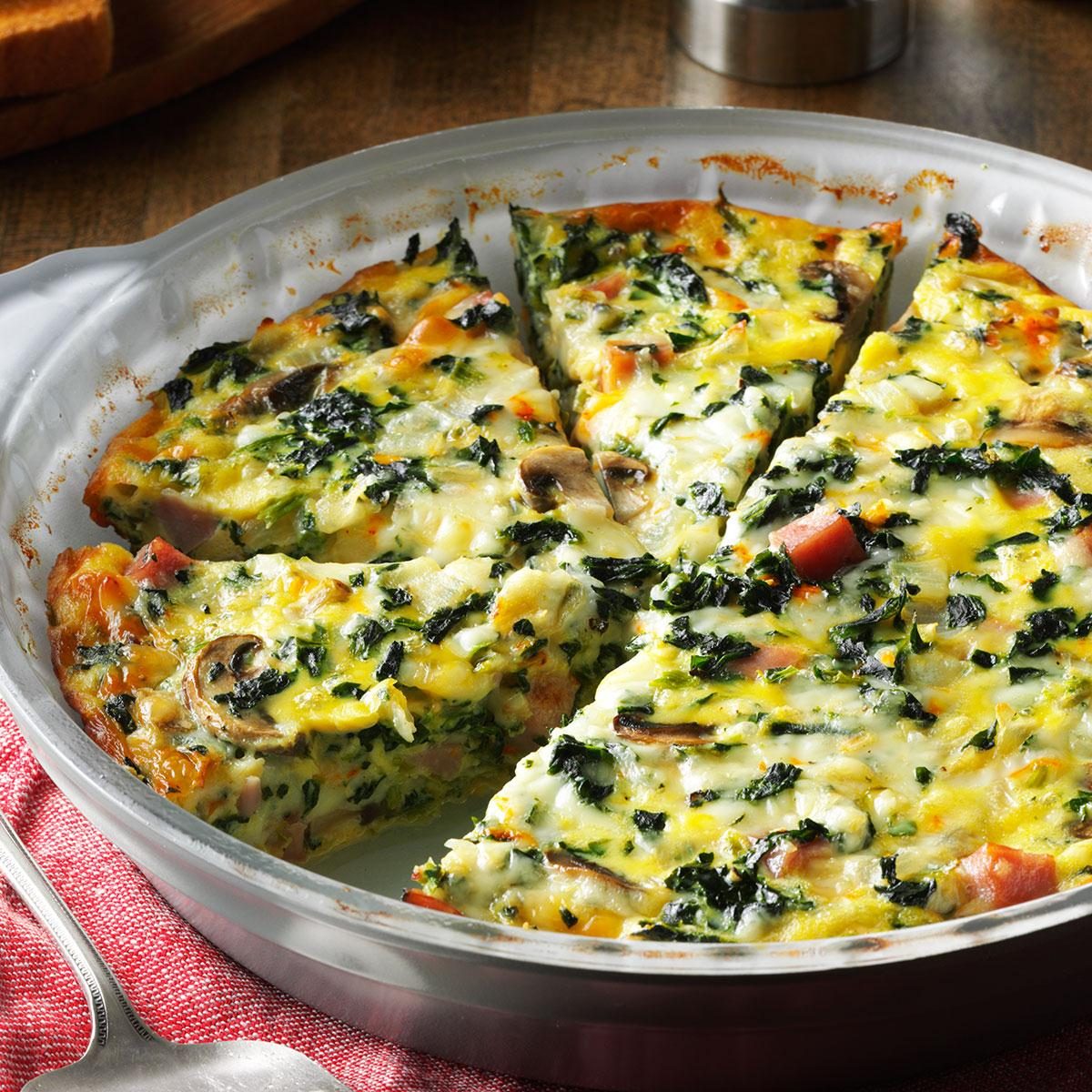 Wisconsin: Crustless Spinach Quiche 