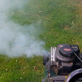 lawn mower smoking