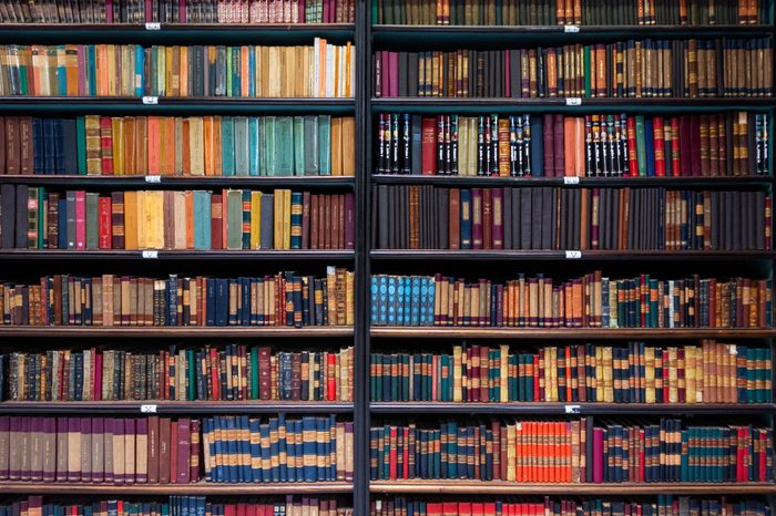 bookshelves filled with books