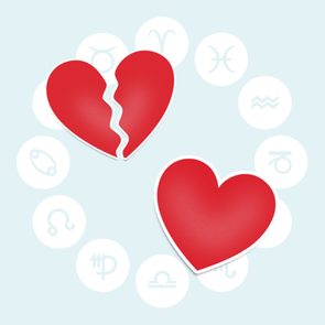 Zodiac Compatibility hearts around zodiac signs