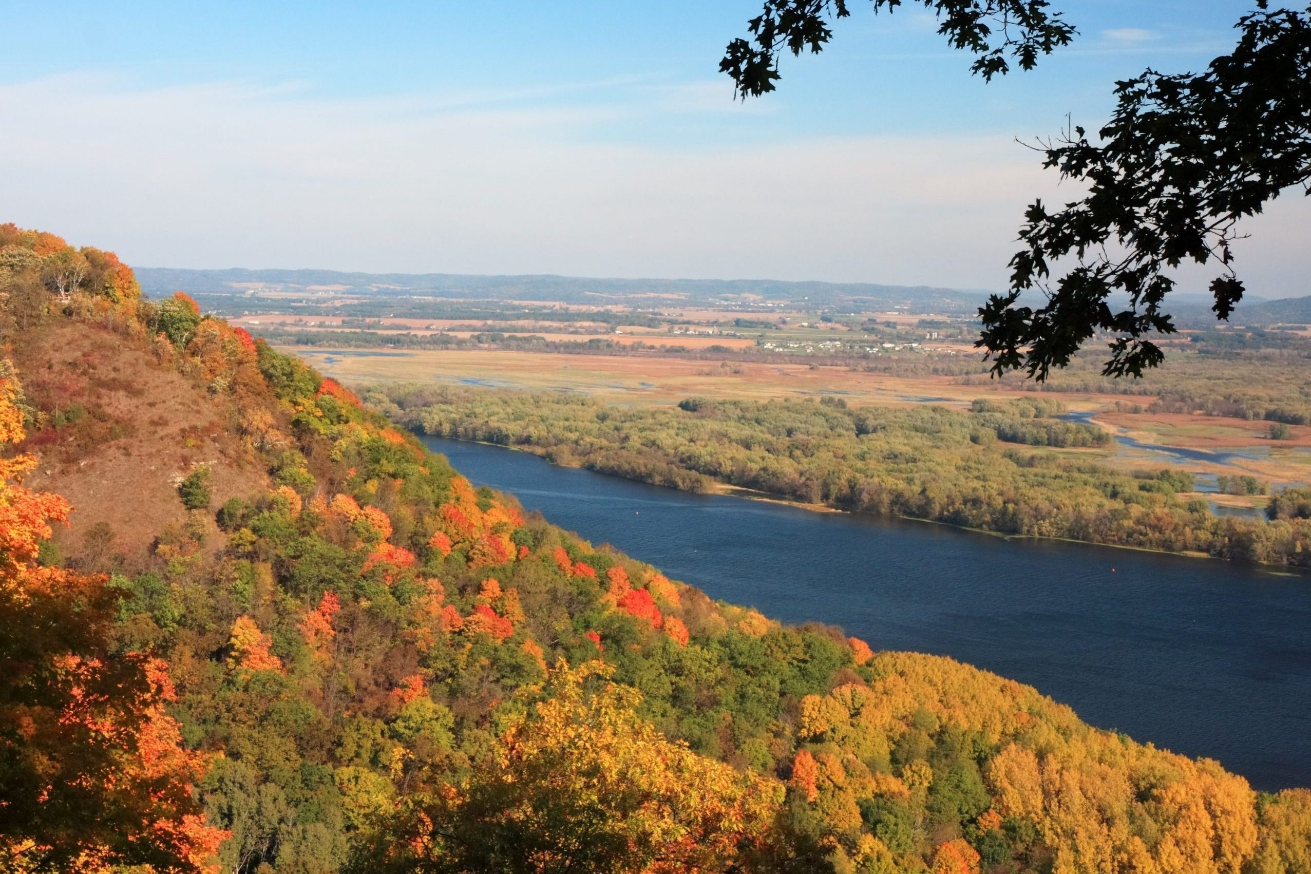 Mississippi river view at fall season