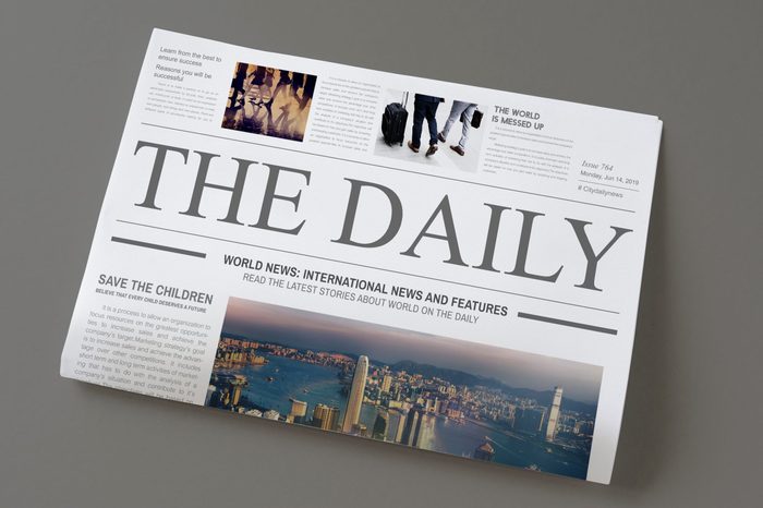 The daily news newspaper mockup