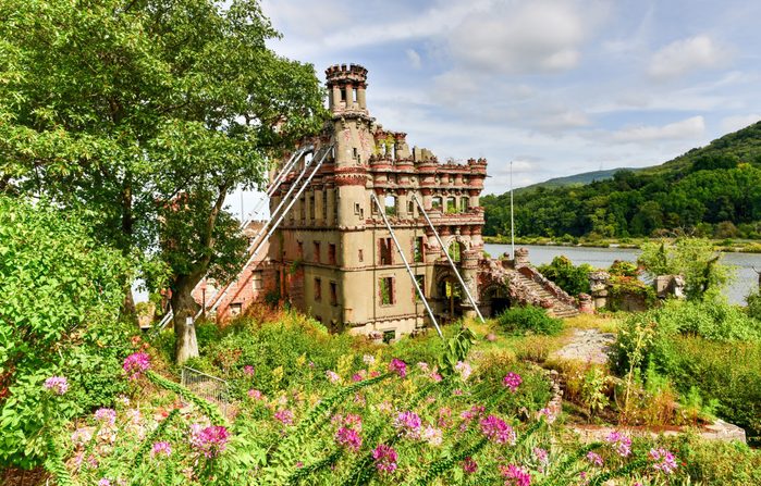Bannerman Castle Armory on Pollepel Island in the Hudson River, New York.
