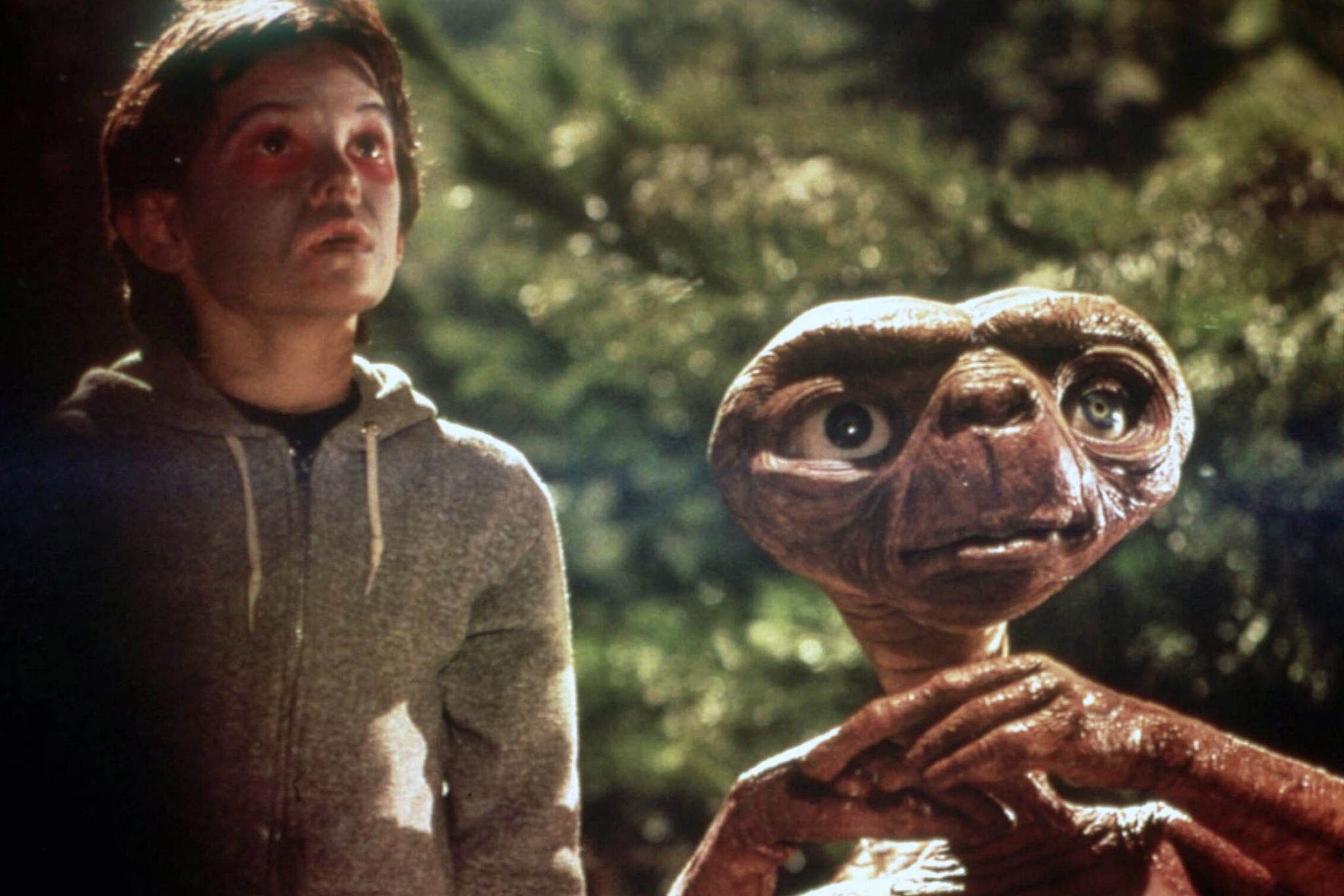 Editorial use only. No book cover usage. Mandatory Credit: Photo by Universal/Kobal/Shutterstock (5886045h) Henry Thomas Et The Extra-Terrestrial - 1982 Director: Steven Spielberg Universal USA Scene Still Et The Extra Terrestrial / E.T. E.T. l'extraterrestre