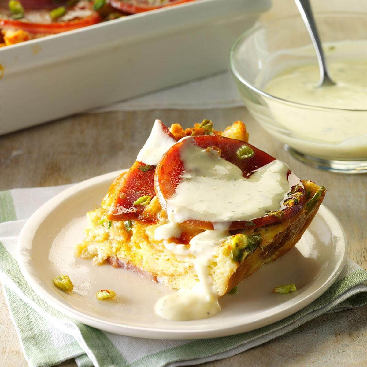 California: Eggs Benedict Bake with Bearnaise Sauce