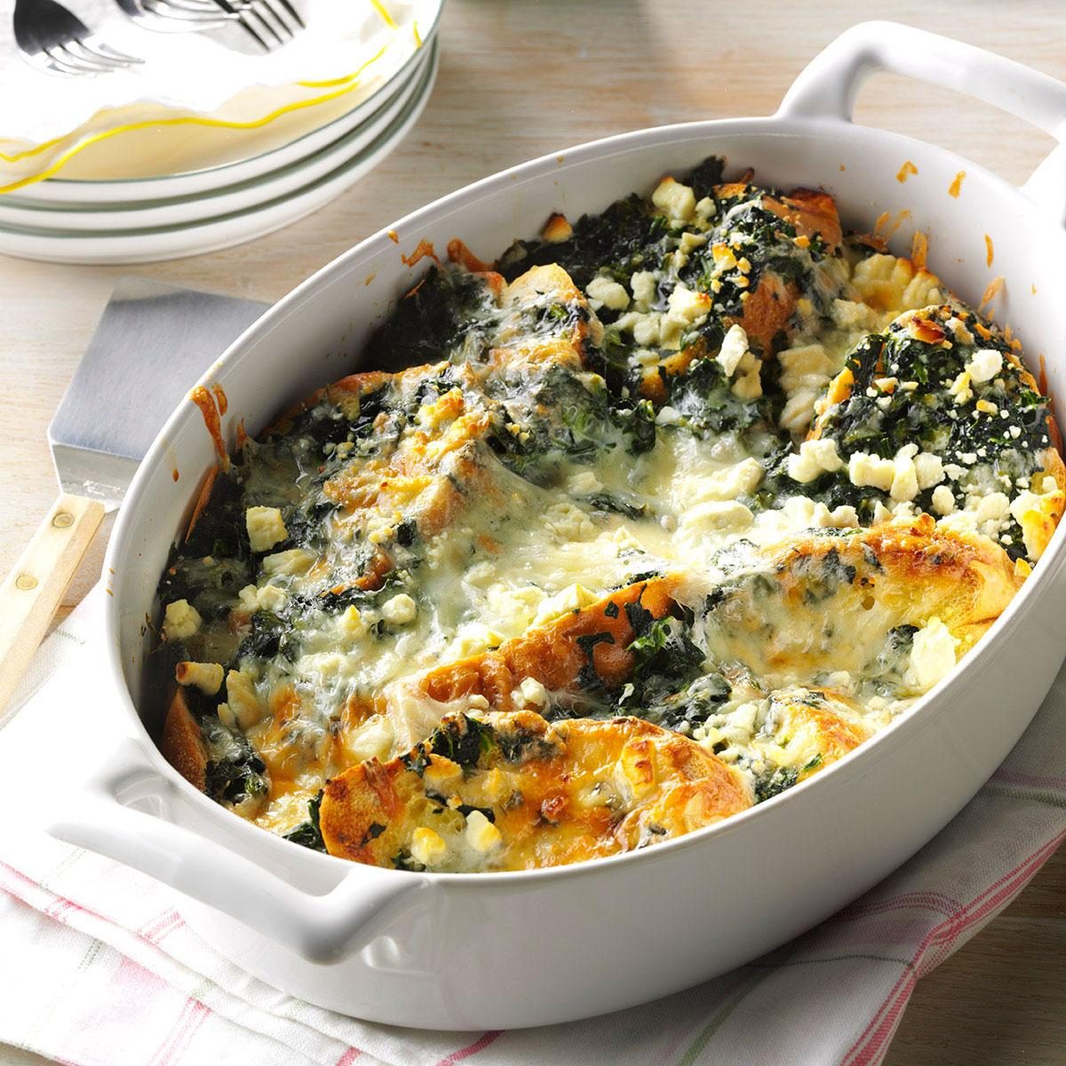 Washington: Spinach Feta Strata 