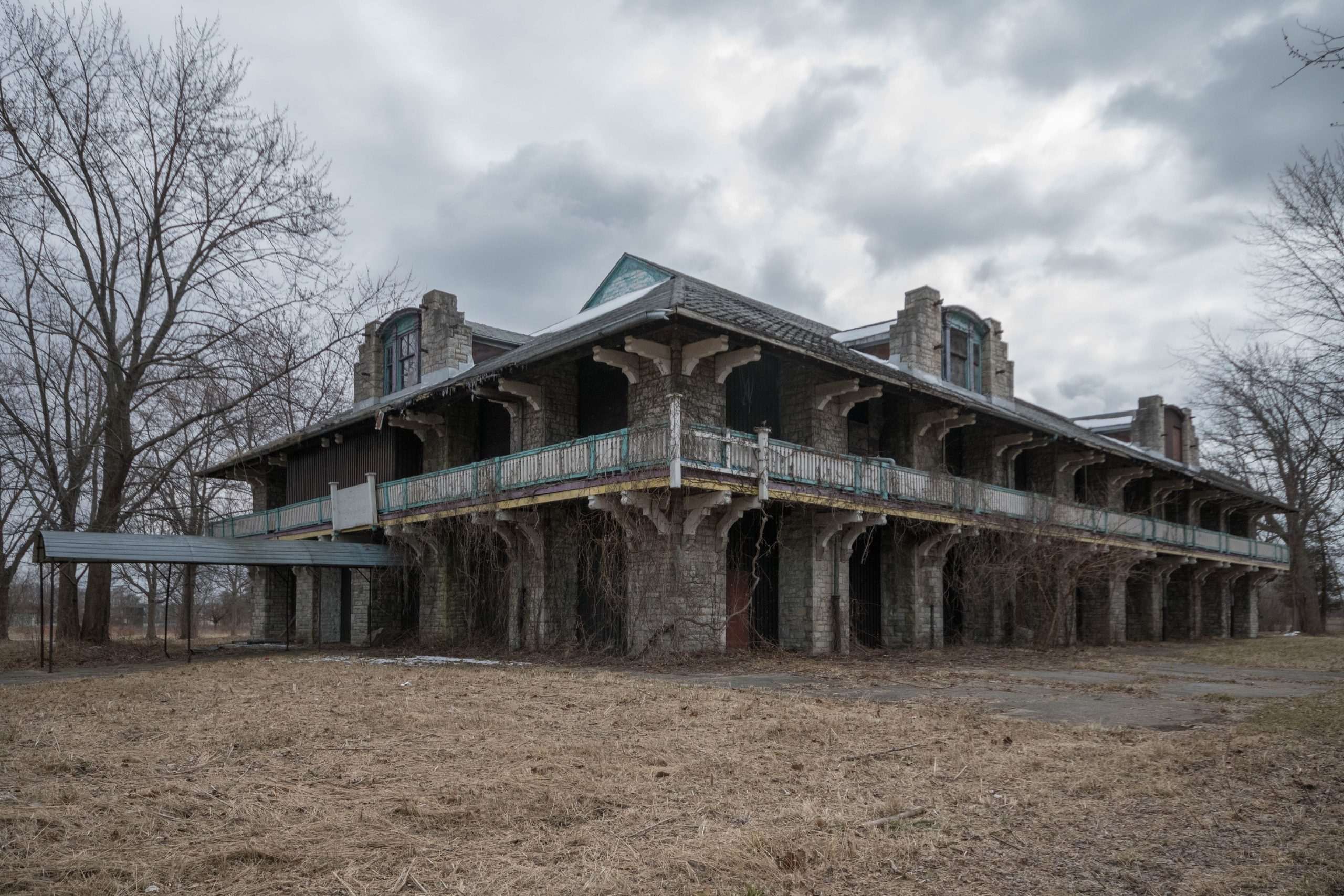 Amherstburg, Ontario Canada March 9TH, 2018. The abandoned Boblo Island Amusement Park on Boblo Island near Amherstburg, Ontario. Photo Taken on March 9th, 2018