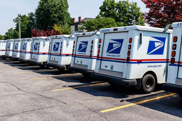 USPS trucks