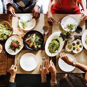 dinner table overhead