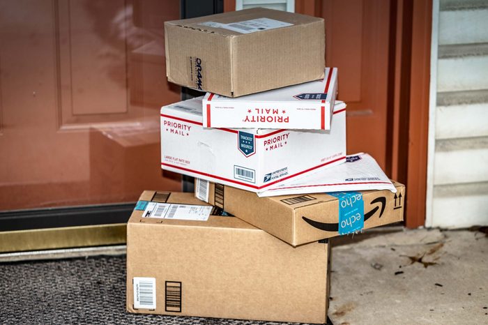 Packages in front of door