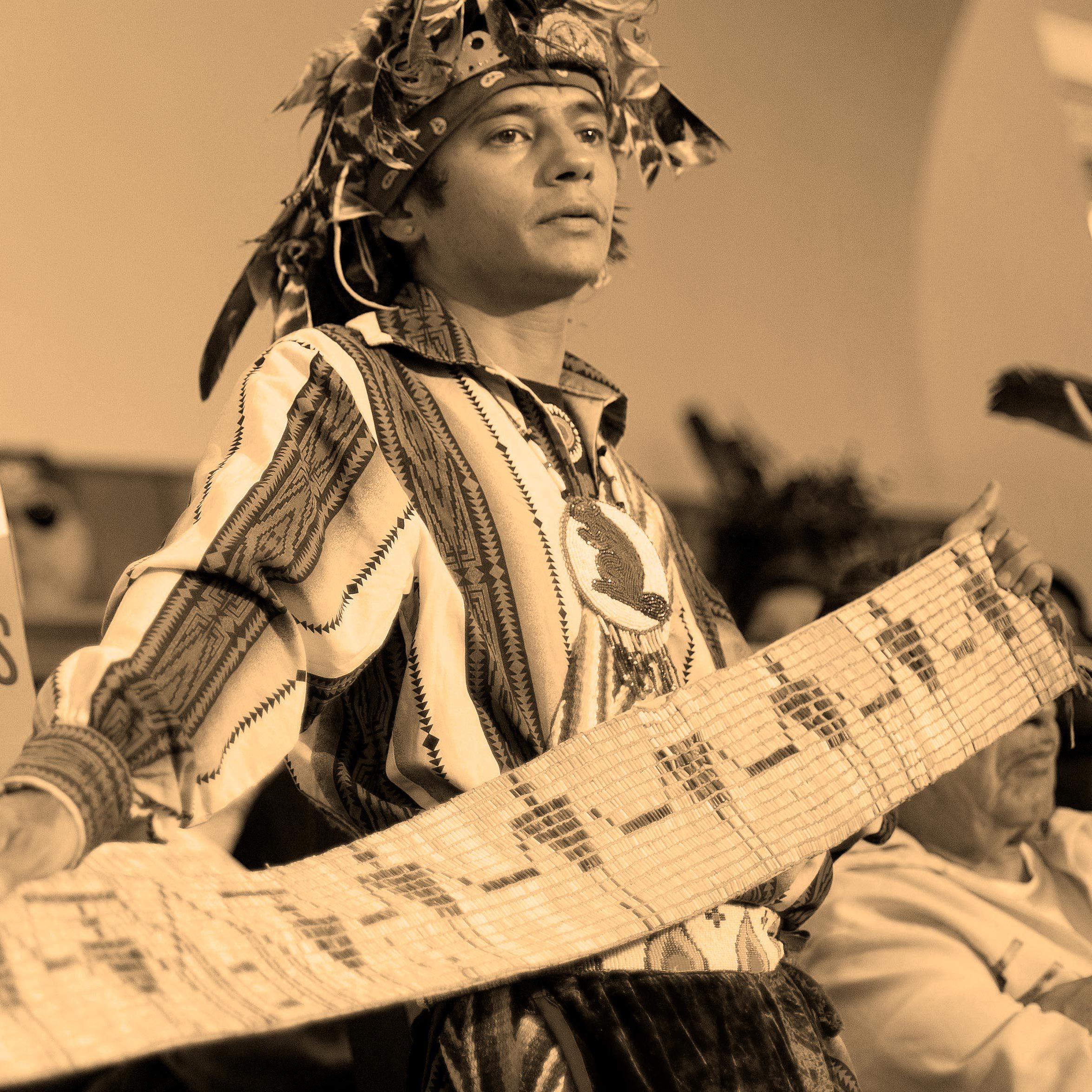 John Parsons, aka Tyhogeñhs, Oren Lyons John Parsons, aka Tyhogeñhs, right, holds a historic wampum belt, that was commissioned by President George Washington ratifying the 1794 Treaty of Canandaigua 15 Apr 2014