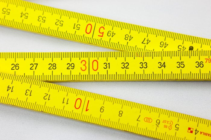 folding rule - metering measurement tool to cave out