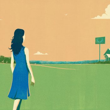 Illustration by Dan Bejar of a woman gazing across a field