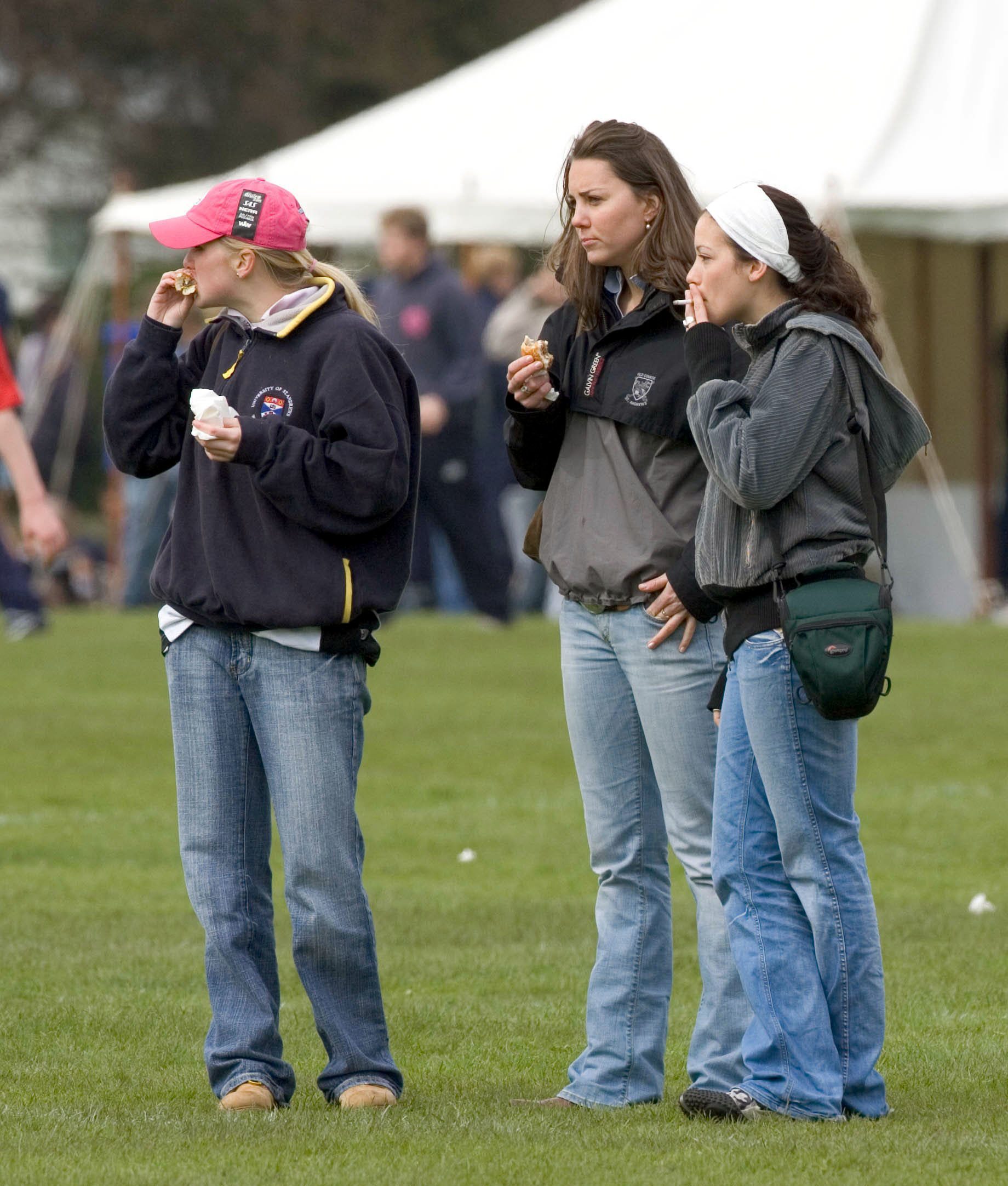 Mandatory Credit: Photo by Brendan Beirne/Shutterstock (520730a) Kate Middleton (c) PRINCE WILLIAM PLAYING IN A RUGBY SEVENS TOURNAMENT, ST ANDREWS, SCOTLAND, BRITAIN - 24 APR 2005