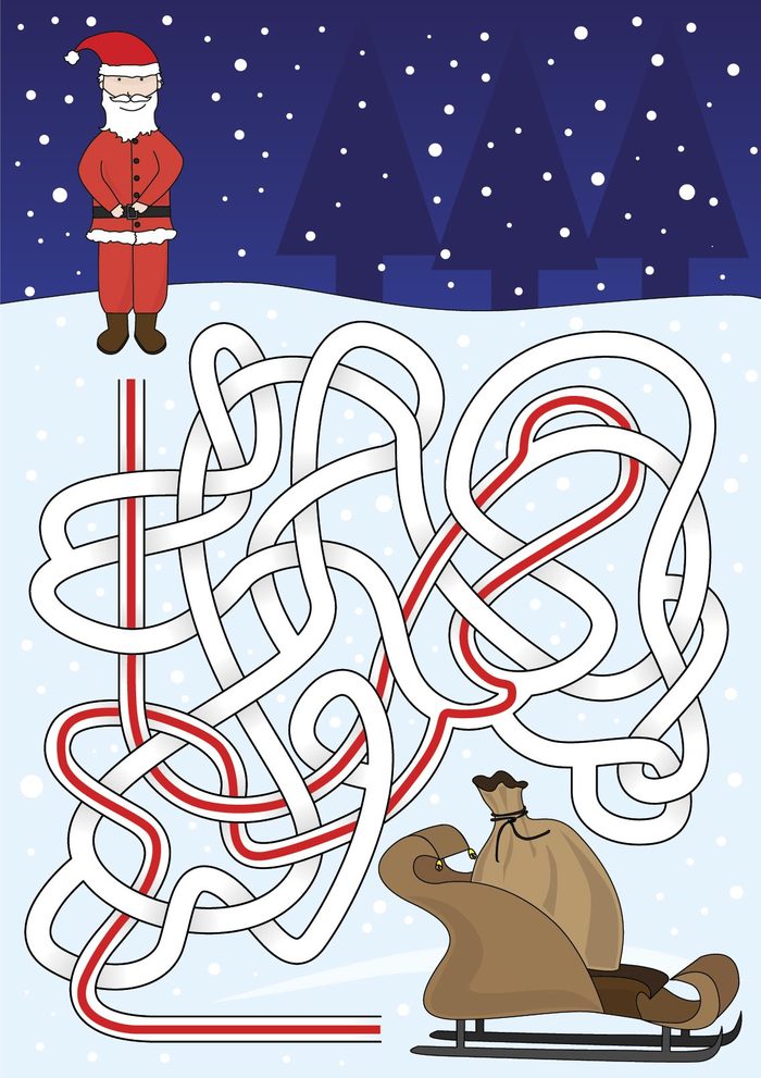 Santa maze answer illustration