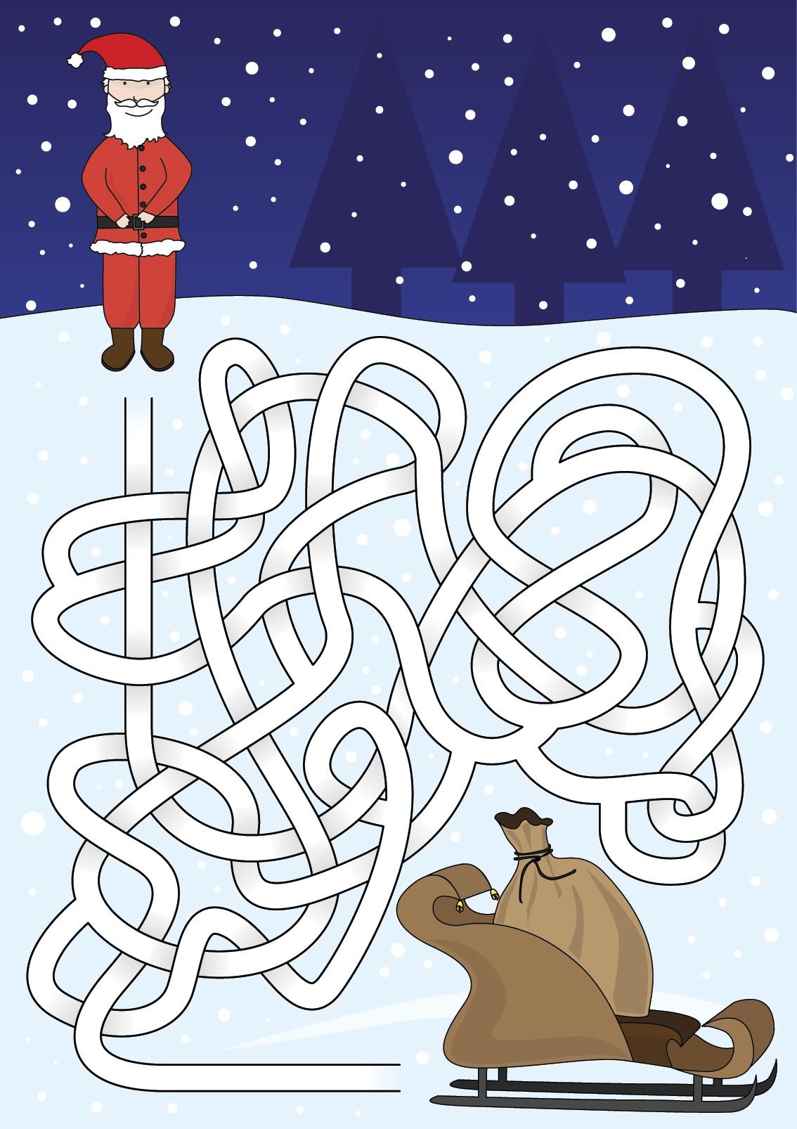 santa maze question illustration