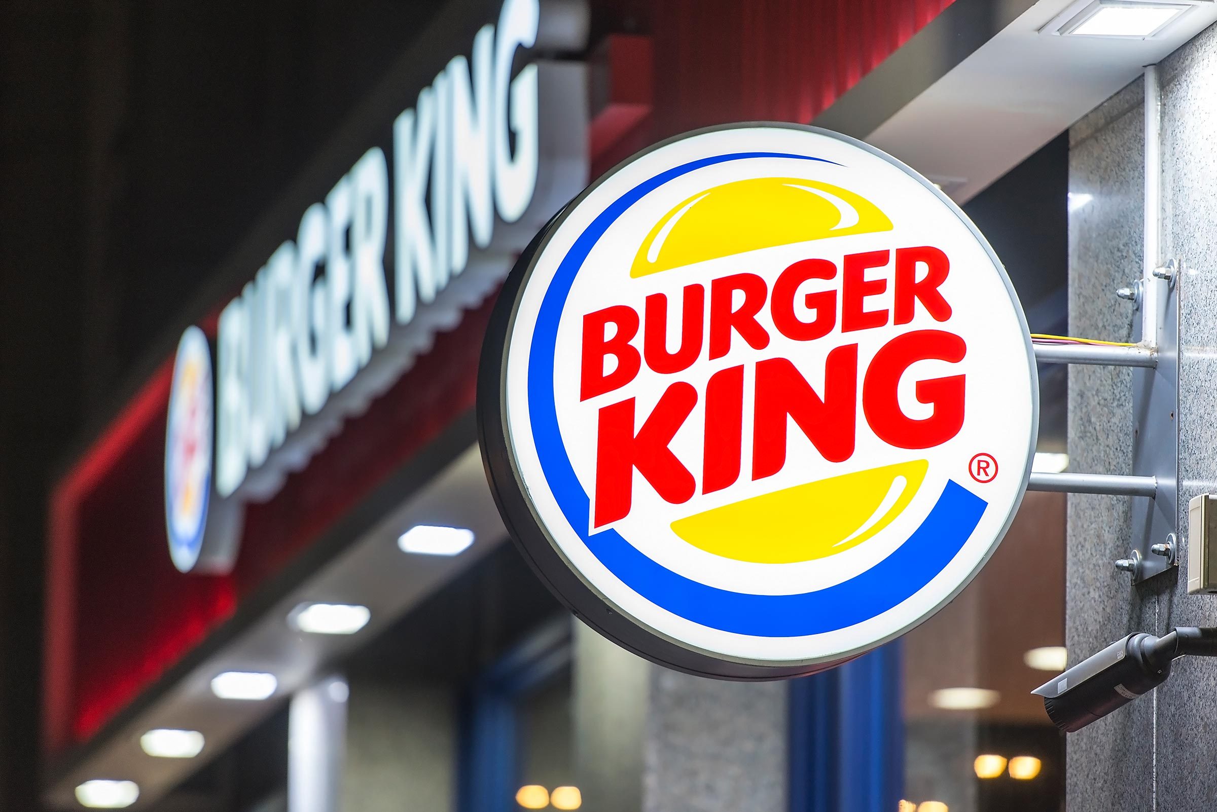 close up on Burger King restaurant exterior