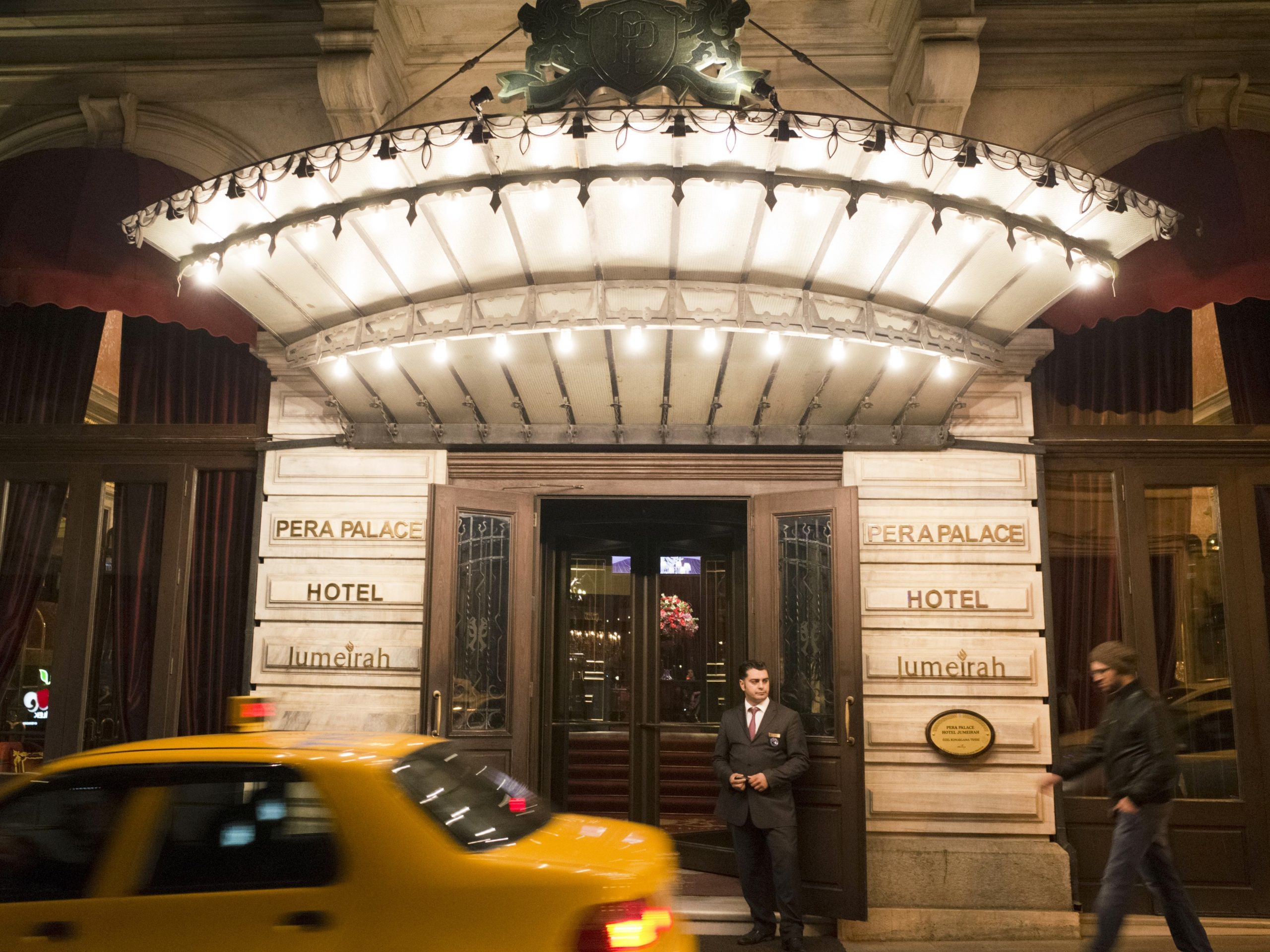 Mandatory Credit: Photo by David Pearson/Shutterstock (4706373i) Entrance to the Pera Palace Hotel in Beyoglu Istanbul, Turkey - Mar 2015