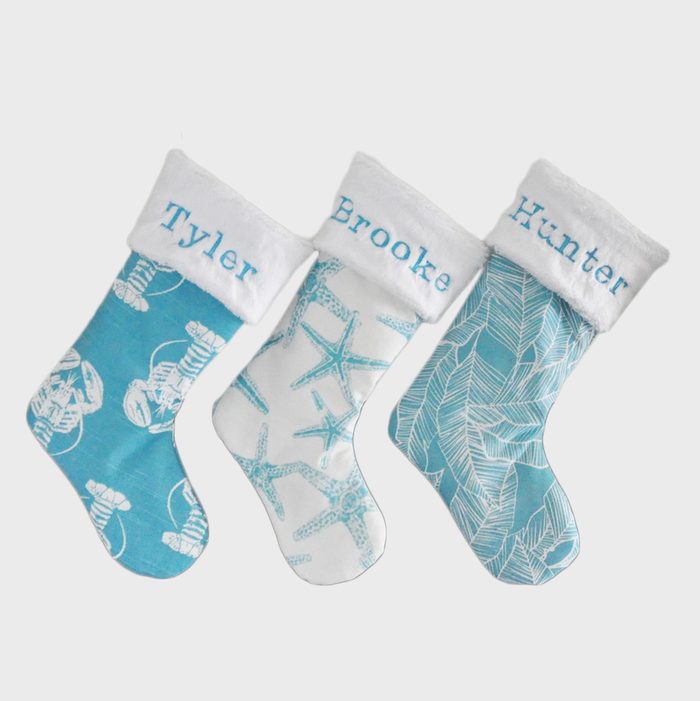 Beach Christmas Stockings Via Etsy