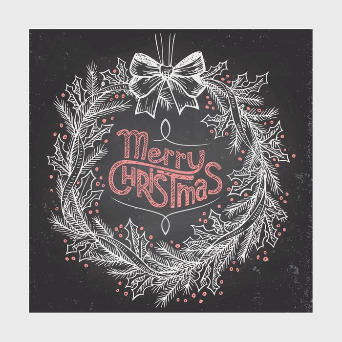 holly berry wreath card