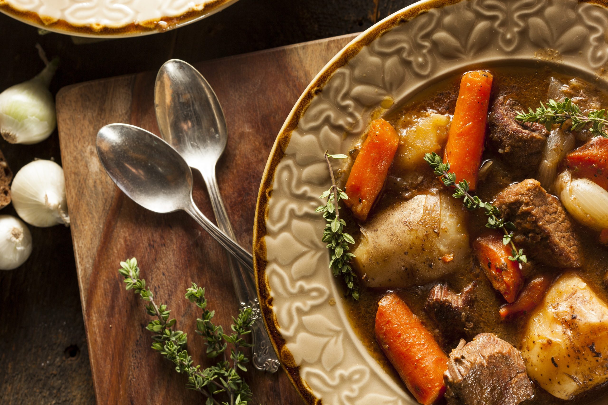 Homemade Irish Beef Stew with Carrots and Potatoes