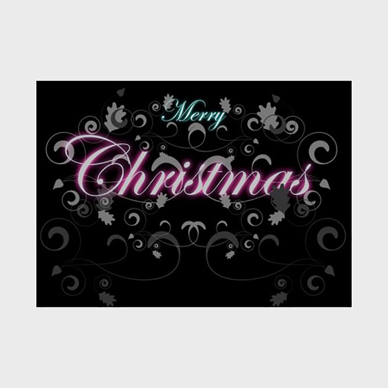 neon christmas card
