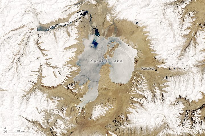 lake karakul from space nasa
