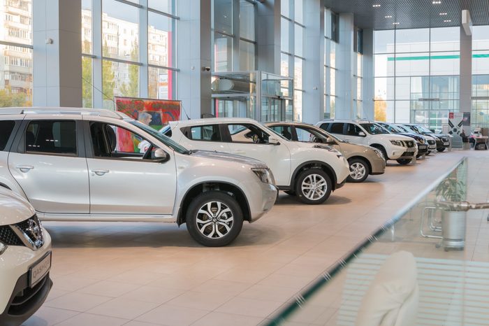 car dealership showroom