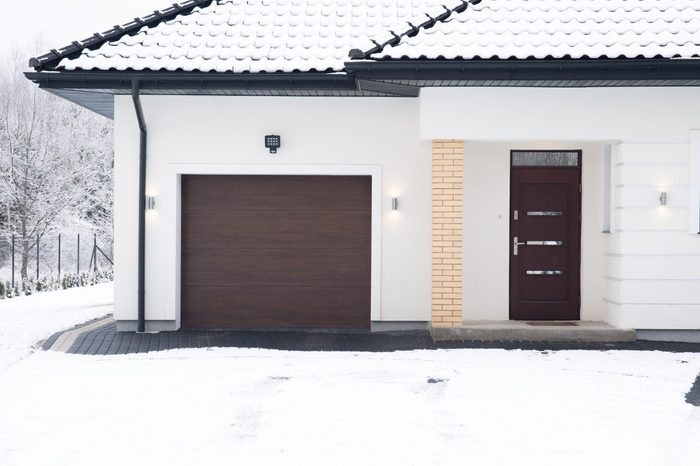 Exterior of detached house during winter time