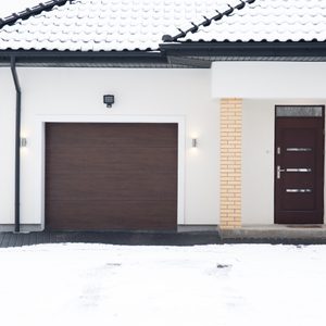 Exterior of detached house during winter time