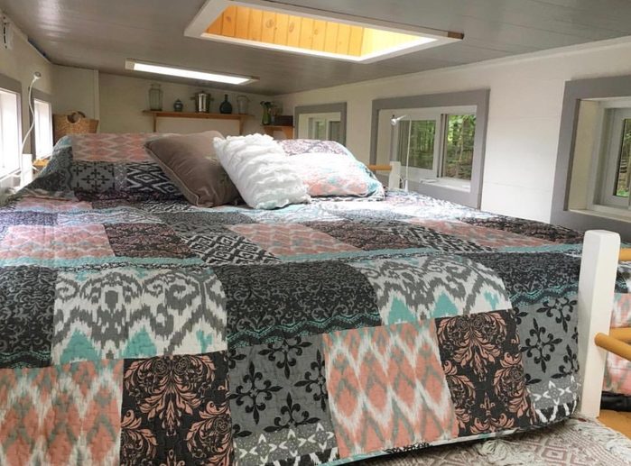 bed in tiny house