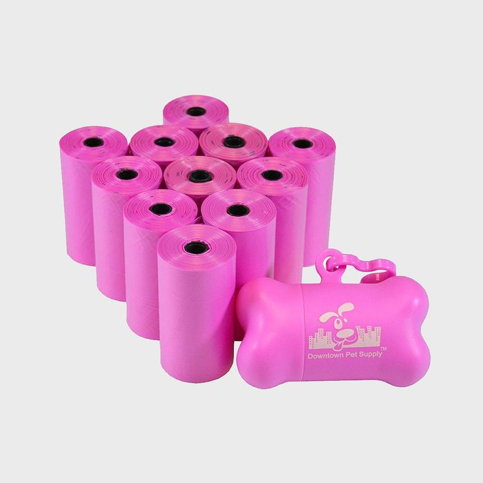 Downtown Pet Supply Dog Poop Bags With Leash Clip And Bag Dispenser