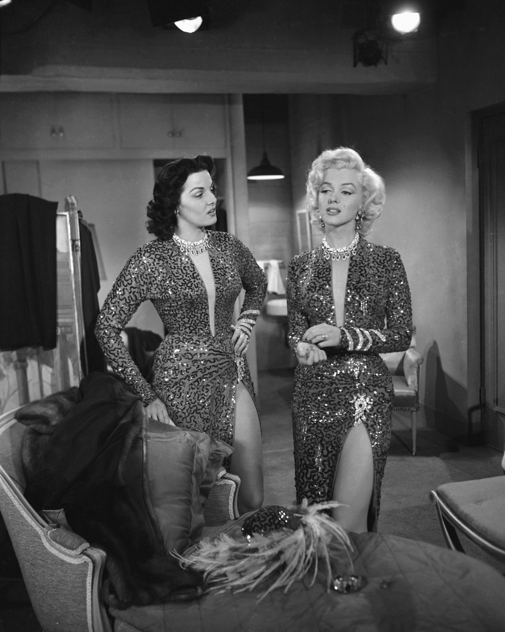 Marilyn Monroe and Jane Russell gentlemen prefer blondes movie fashion