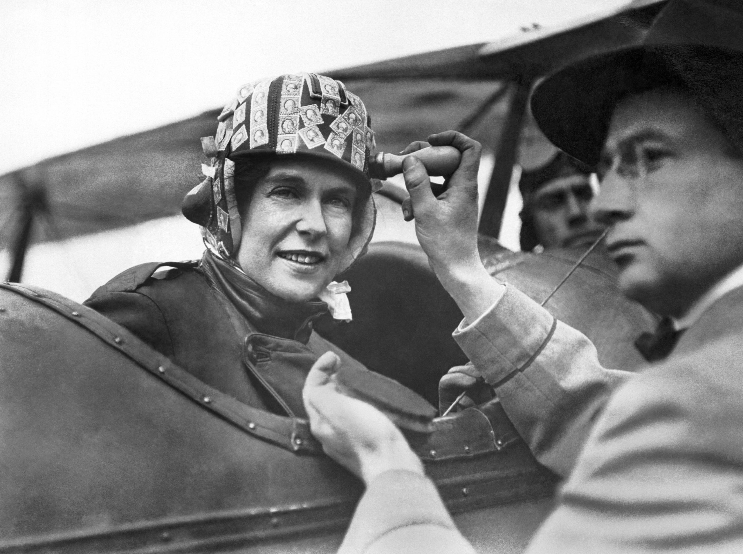 This young woman being hand cancelled by a US Postal Service worker is the most precious cargo sent yet on the new aerial post service, San Diego, California, February 13, 1919.