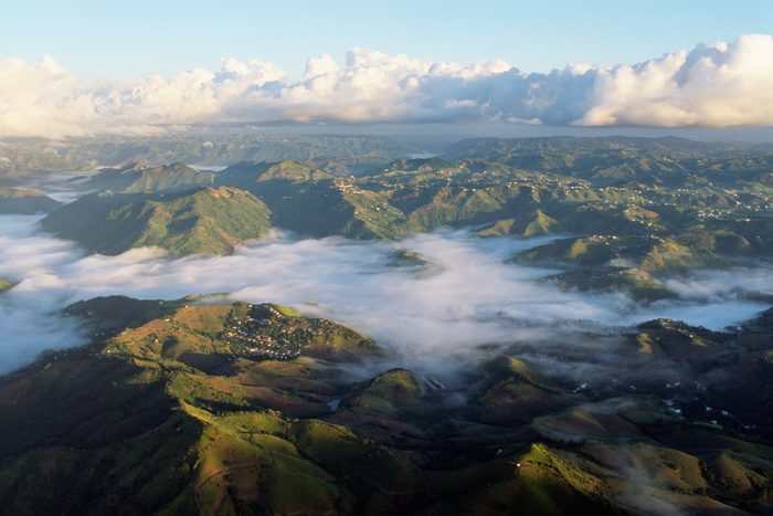Clouds over mountains in Caguas, Puerto Rico