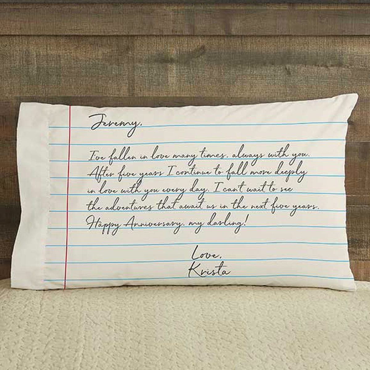 Love Letter Personalized Pillowcase