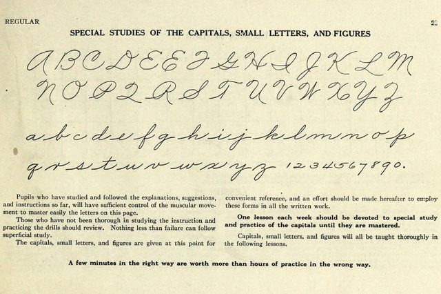 palmer method alphabet instructions