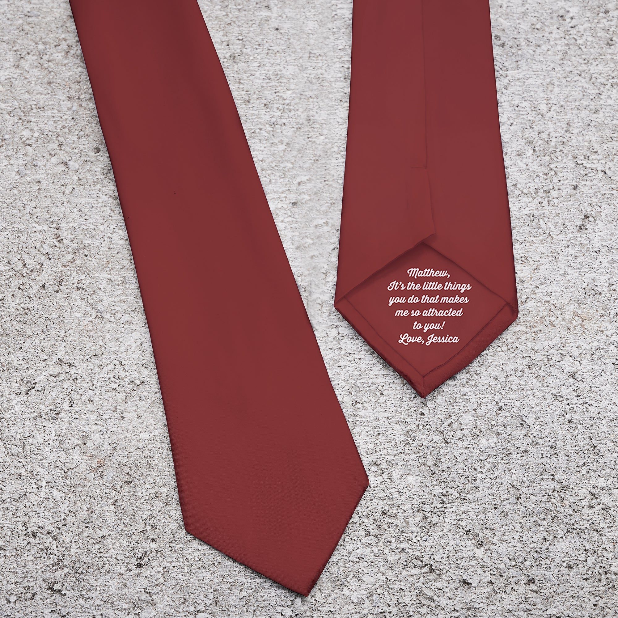 Secret Love Message Personalized Tie