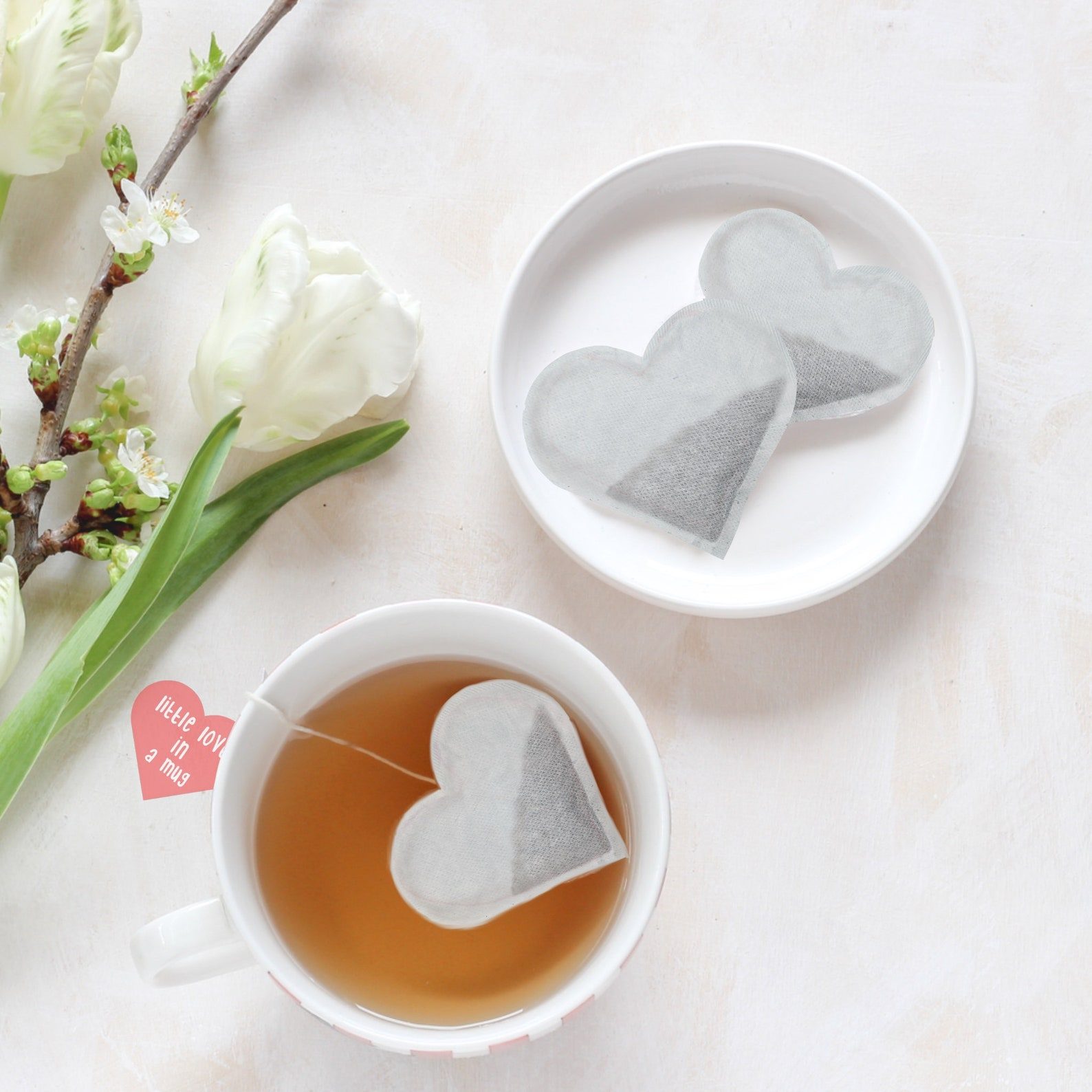 Toasted Ink Studios Heart Shaped Tea Bags