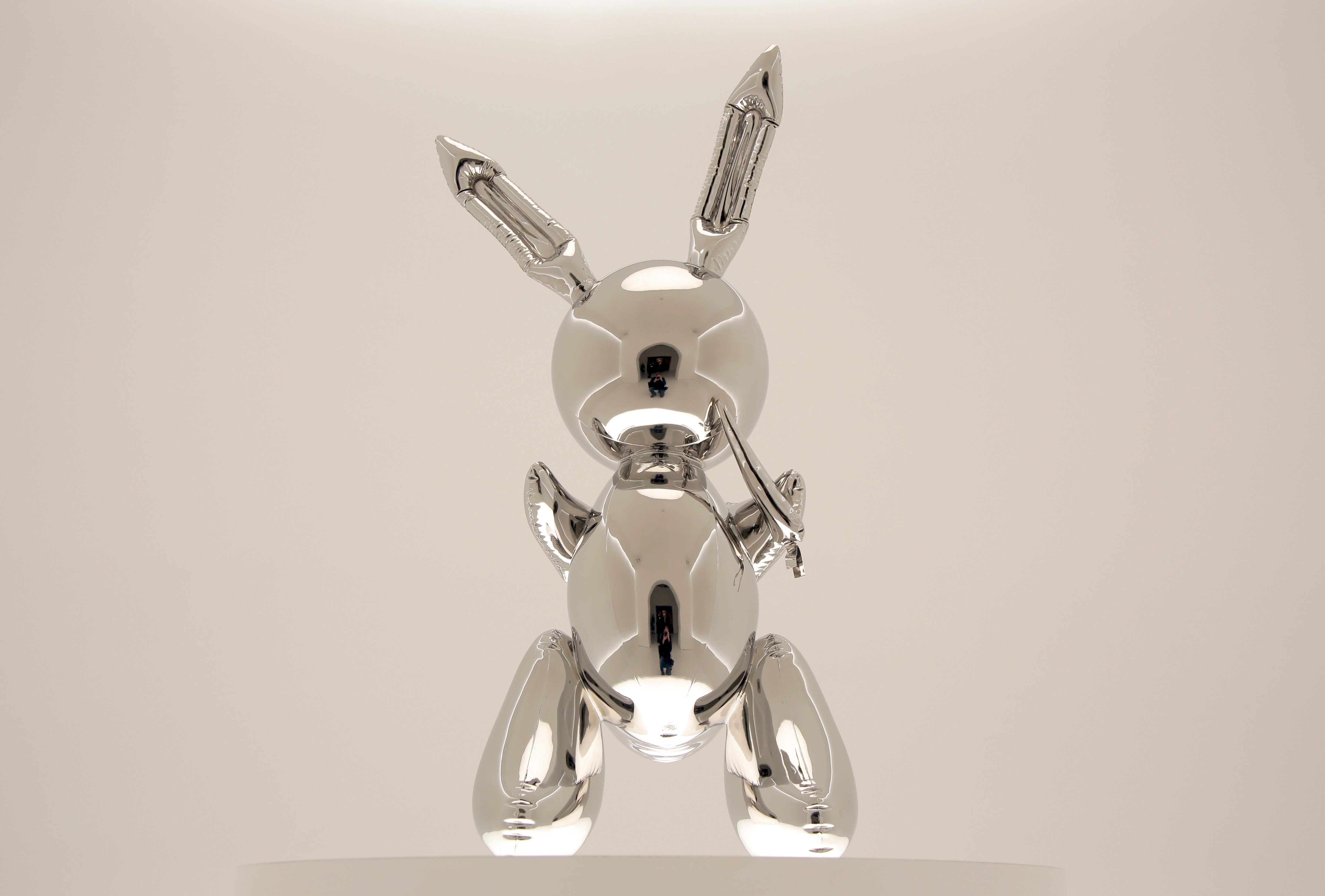 Mandatory Credit: Photo by Seth Wenig/AP/Shutterstock (10227515c) Rabbit" by Jeff Koons is displayed during a media preview at Christie's in New York, . This sculpture along with other artworks will be sold in series of auctions starting on May 13, 2019 Auction Jeff Koons, New York, USA - 03 May 2019